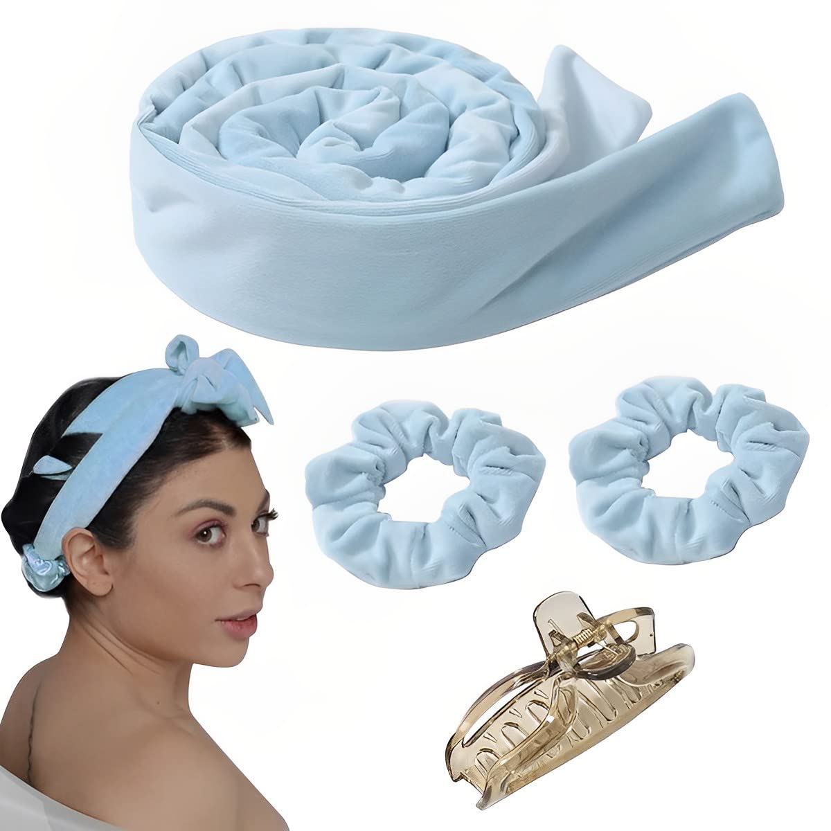 MAYCREATE Heatless Curls, Heatless Curling Headband, No Heat Curlers Headband Soft and Comfortable Sleep Silk Hair Curling Ribbon for DIY Styling of Long Hair MAYCREATE Heatless Curls, Heatless Curling Headband, No Heat Curlers Headband Soft and Comfortable Sleep Silk Hair Curling Ribbon for DIY Styling of Long Hair